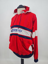 Load image into Gallery viewer, West German Vintage adidas Oiginals New York 3/4 Zip Pullover M/L Red White Navy
