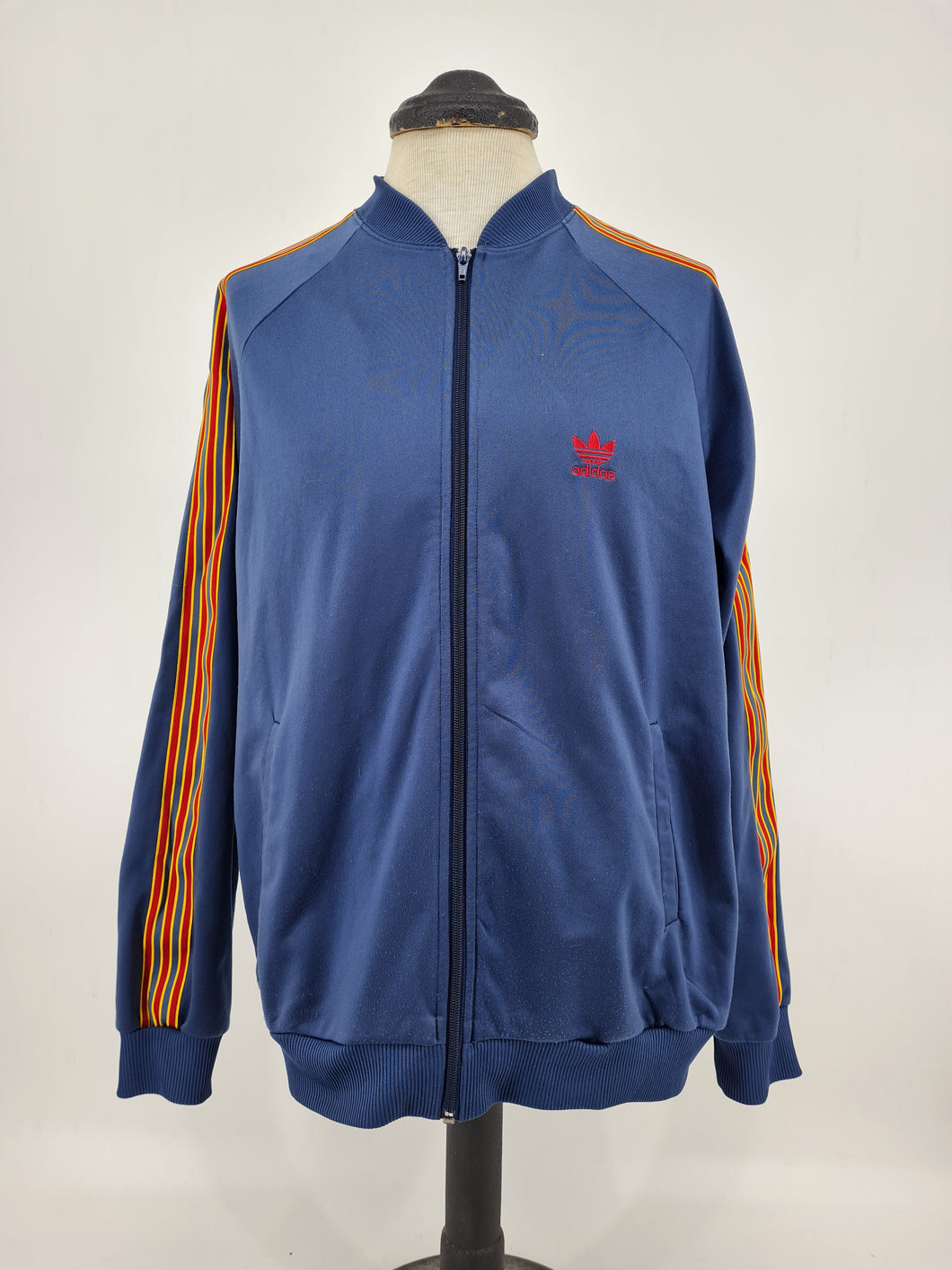 Grade B 90s adidas Originals SST Track Top L Navy made in Malaysia