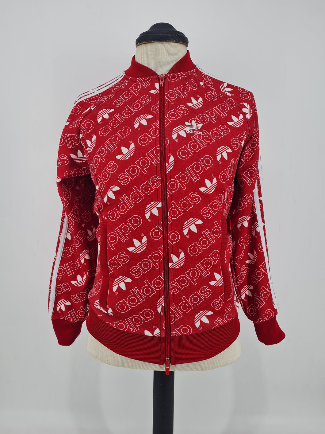 2018 adidas Originals Monogram Track Top XS Red White