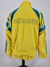 Load image into Gallery viewer, Vintage 90s adidas Ukraine Olympic Training Track Top Yellow Blue L - XL
