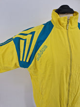 Load image into Gallery viewer, Vintage 90s adidas Ukraine Olympic Training Track Top Yellow Blue L - XL
